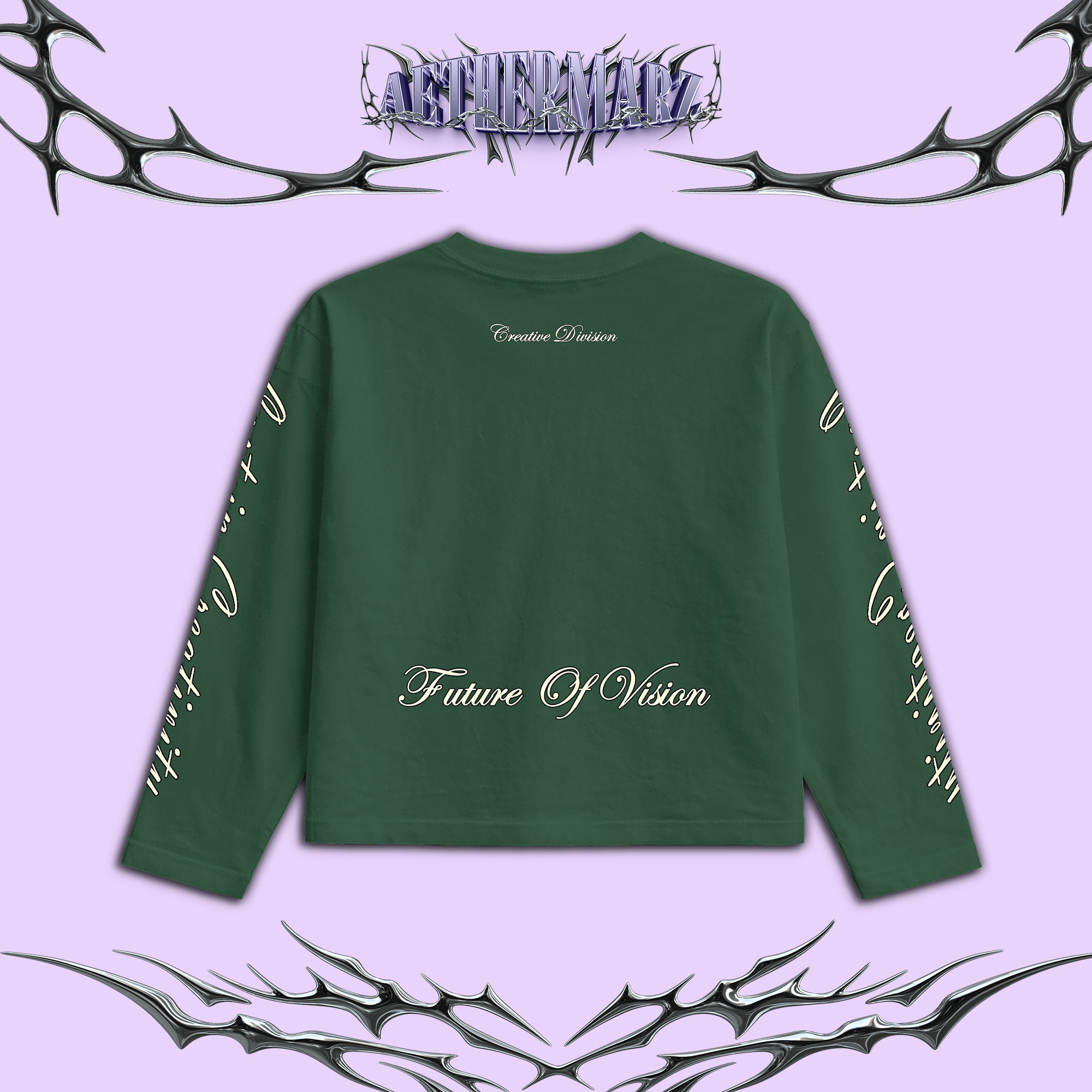 Longsleeve Boxy | "Future Of Vision" Hijau | AETHERMARZ
