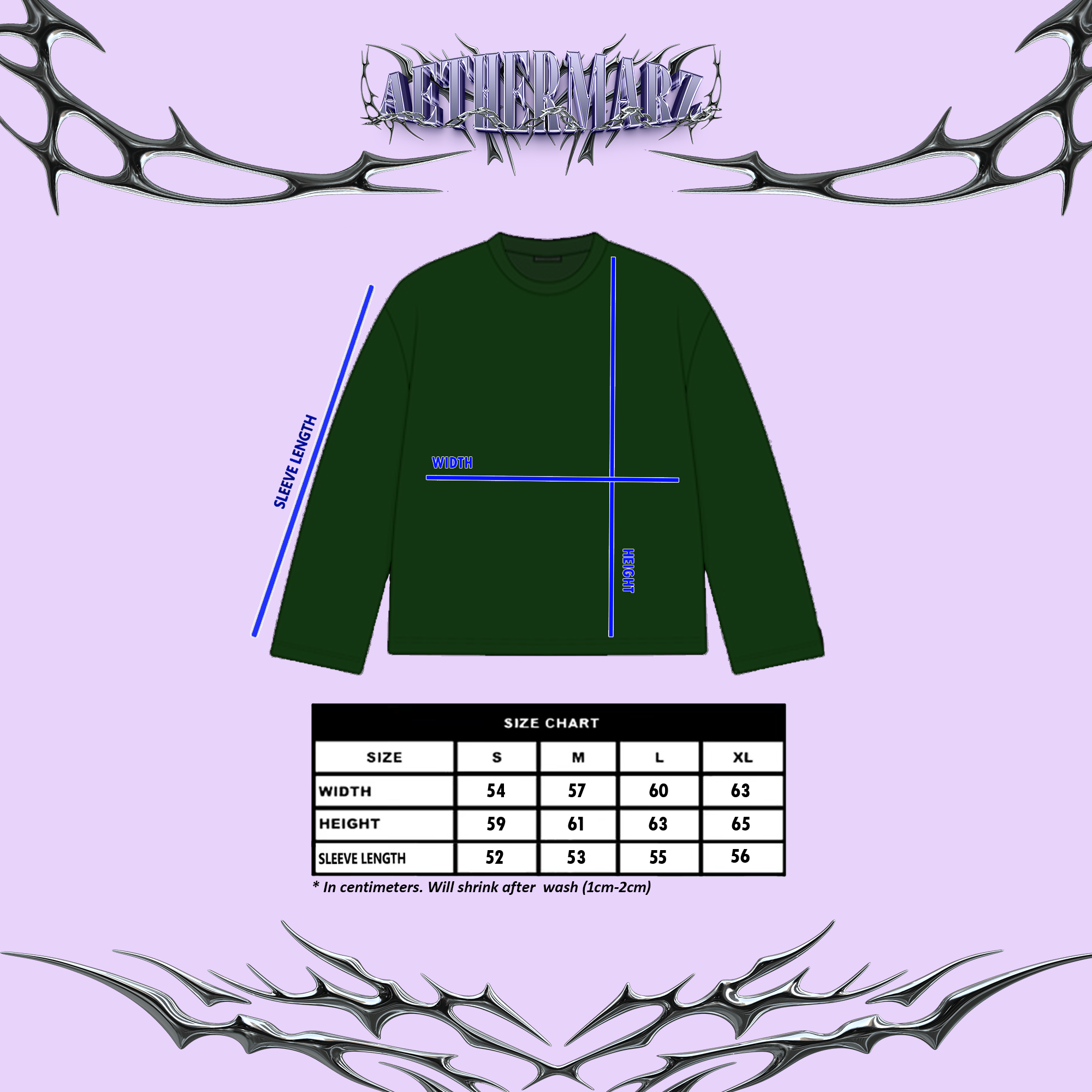 Longsleeve Boxy | "Future Of Vision" Hijau | AETHERMARZ