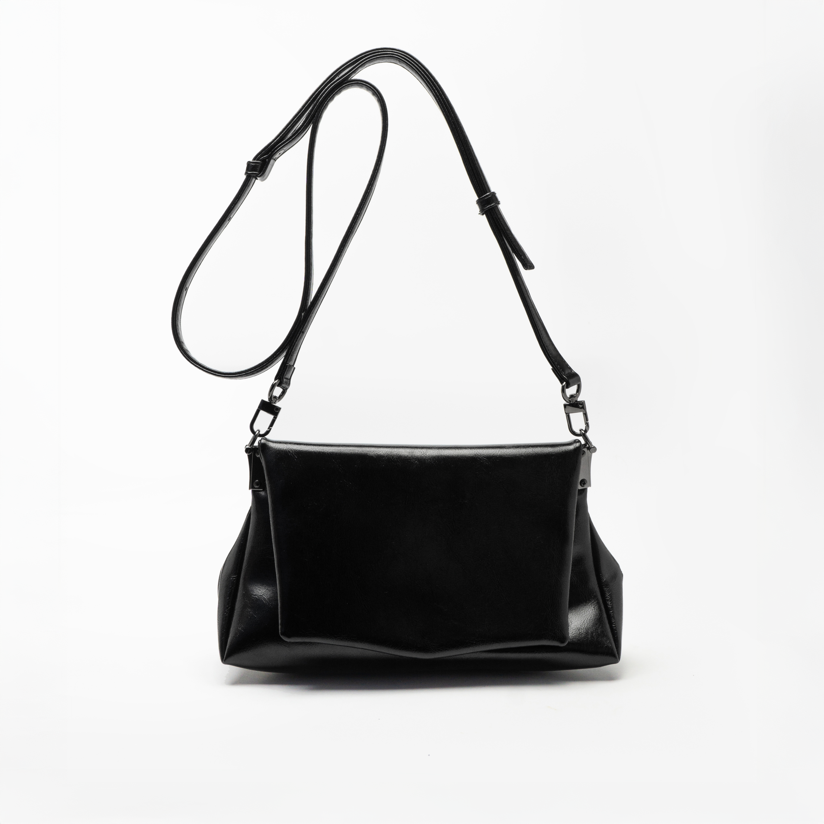 Sienna Flap Shoulder Bag - Black