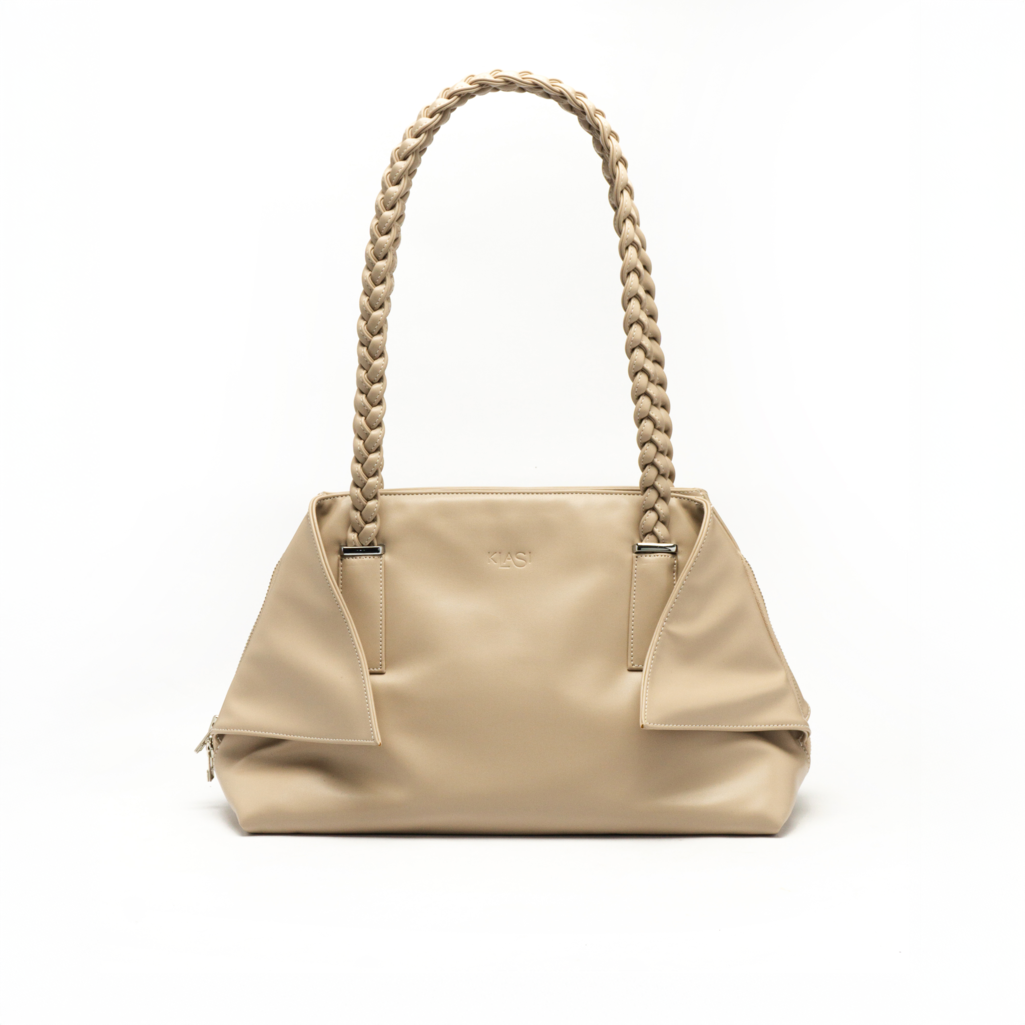 Celeste Braided Handle Tote - Ivory