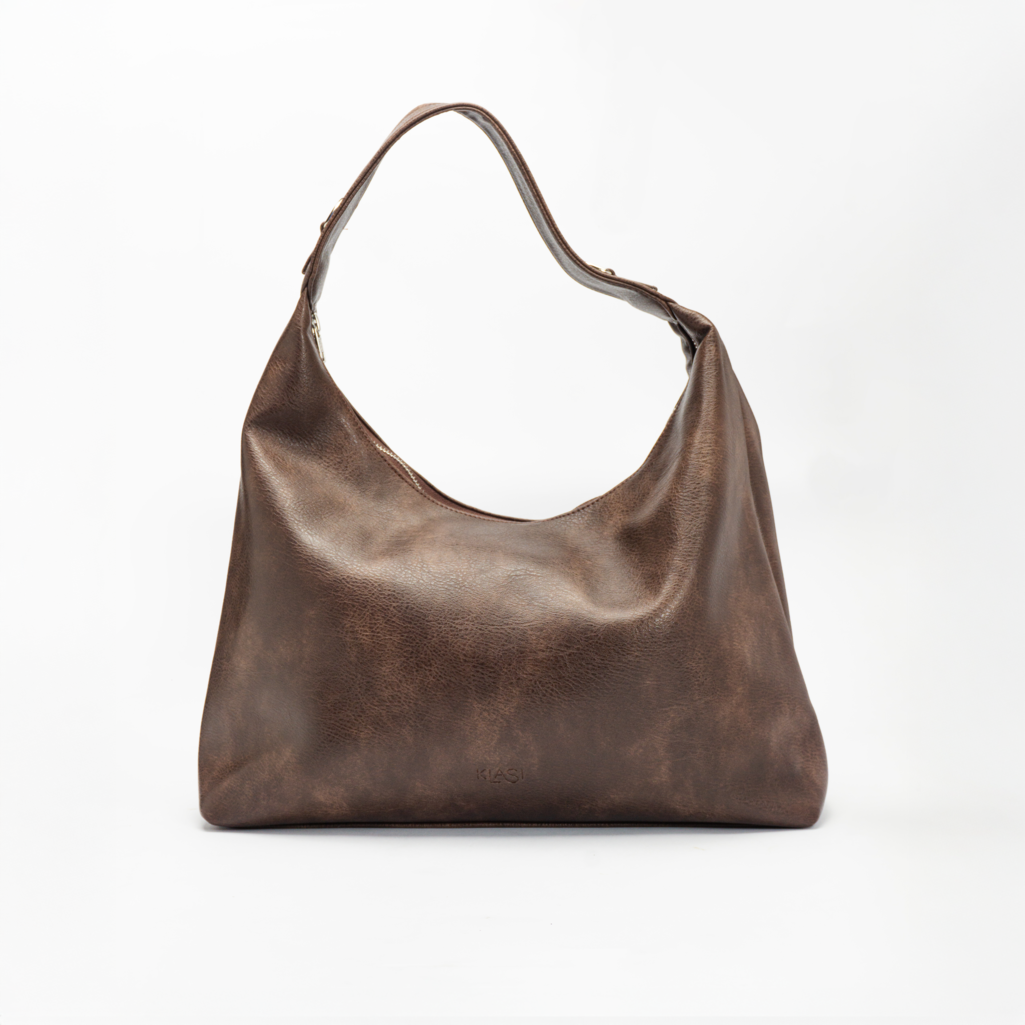 Anne Hobo Shoulder Bag - Brown