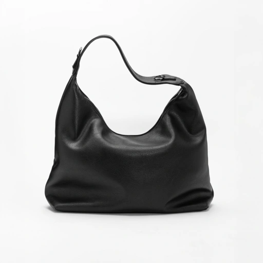 Image of Anne Hobo Shoulder Bag - Black