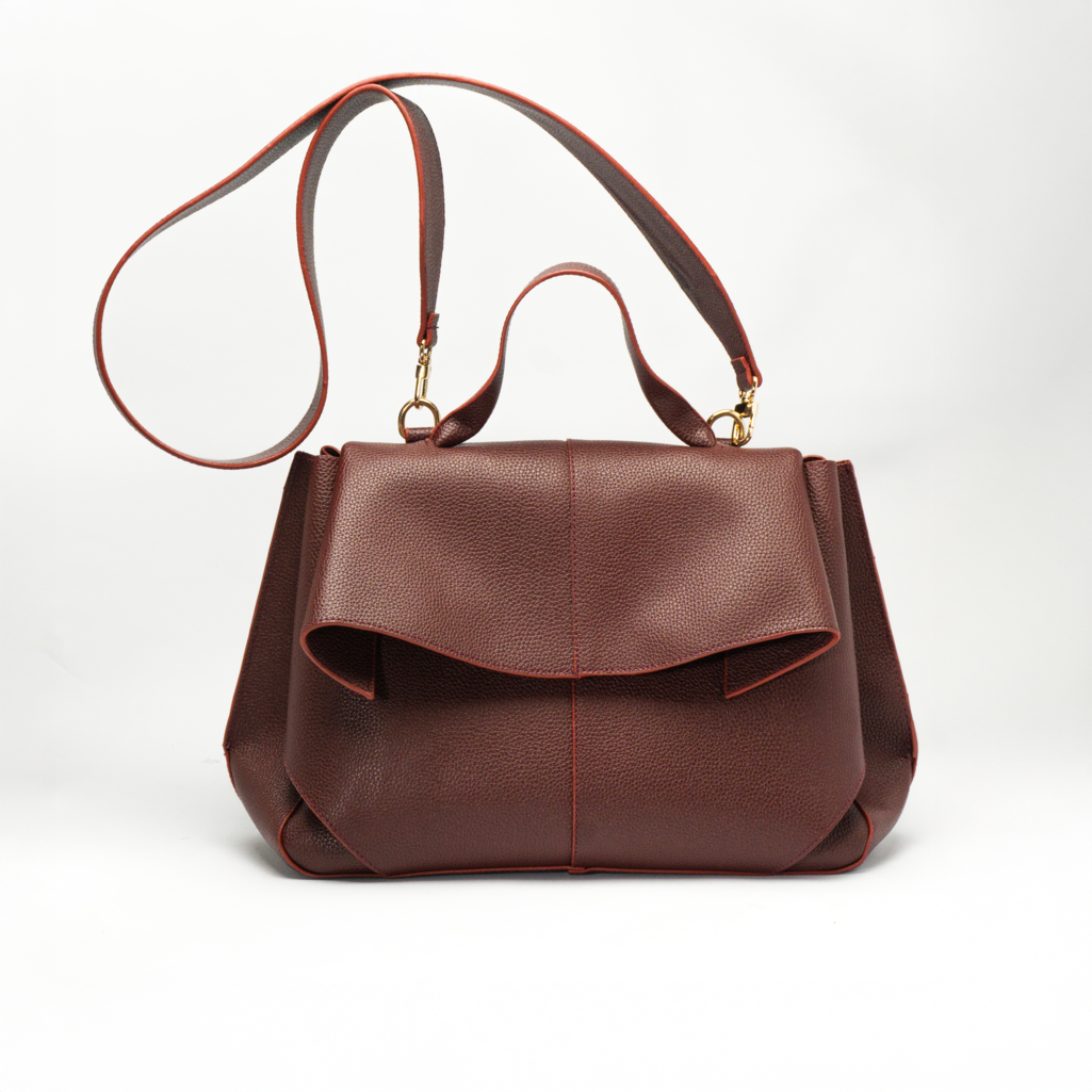 Odette Structured Bag - Deep Burgundy