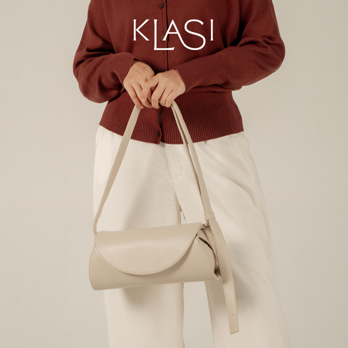 Luna Cylindrical Bag - Ivory