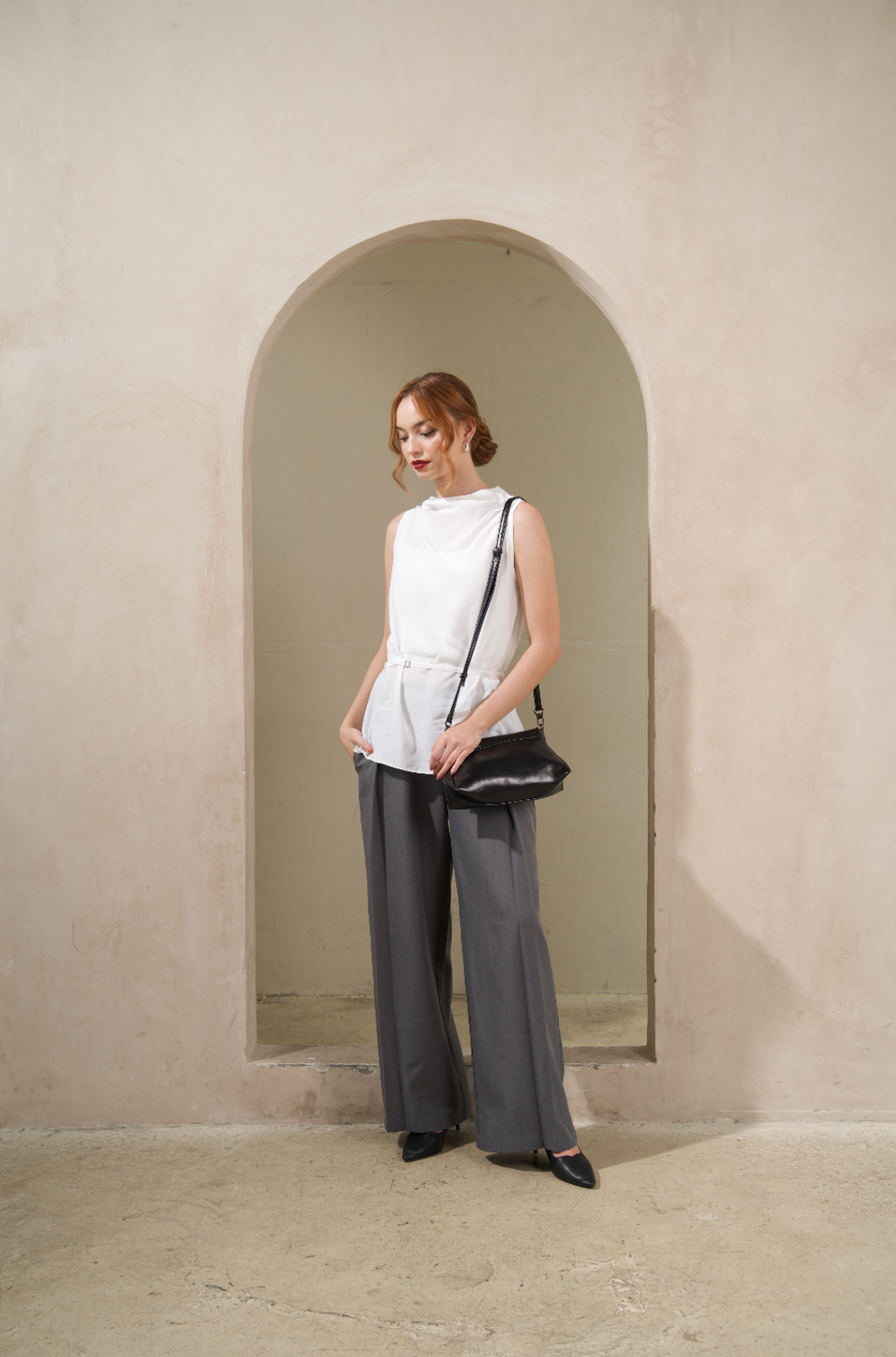 Sienna Flap Shoulder Bag - Black