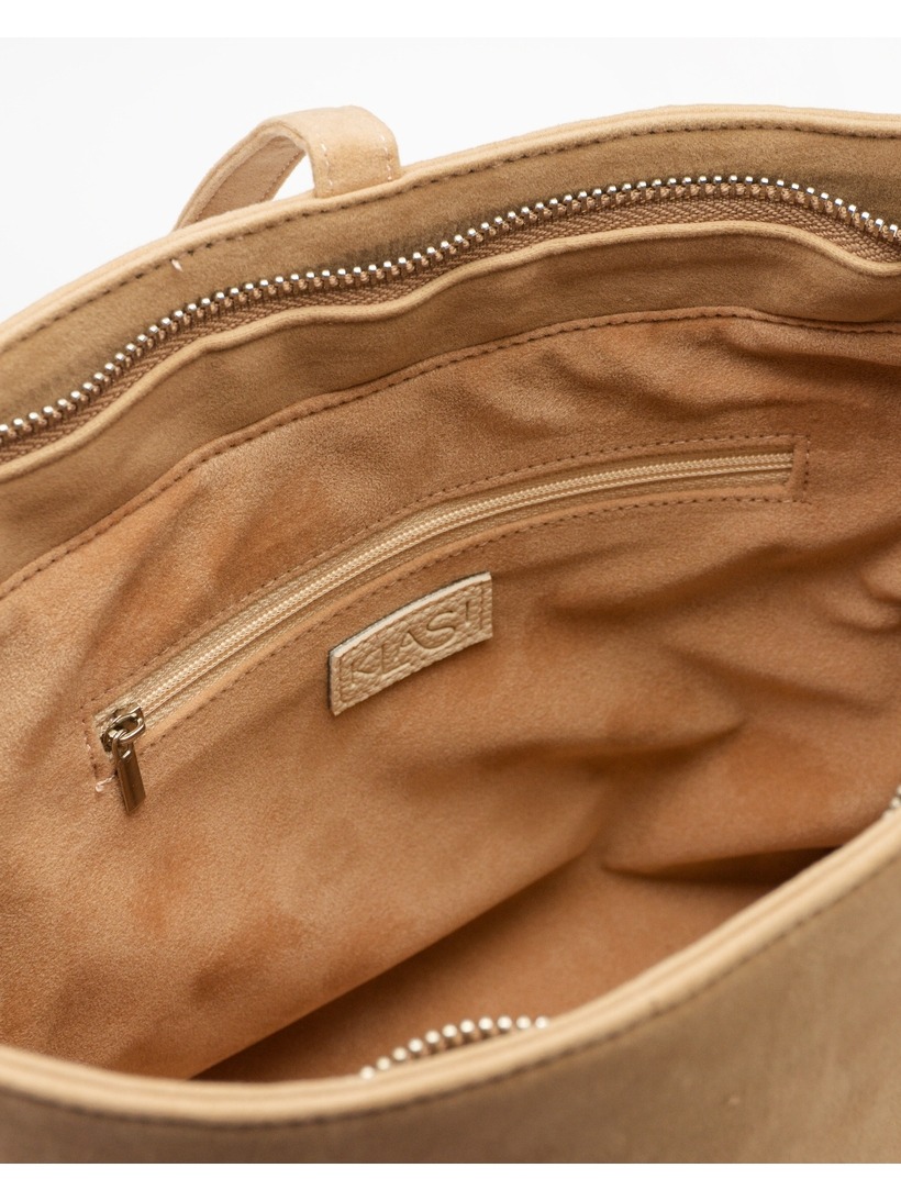 Jade Suede Bucket Bag - Cream