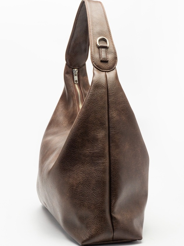 Anne Hobo Shoulder Bag - Brown