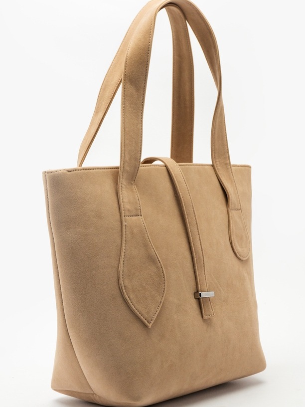 Jade Suede Bucket Bag - Cream