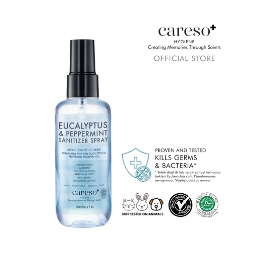 Image of Aromatherapy EUCALYPTUS + PEPPERMINT Oil Sanitizer Spray - 100ml