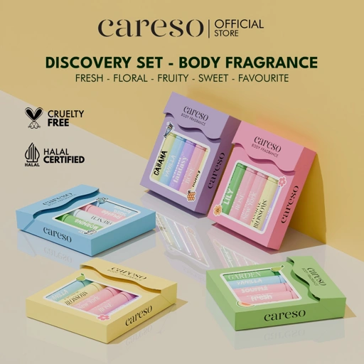 Image of CARESO Body Fragrance The MINIs Fresh/Floral/Fruity/Favorite Discovery Set