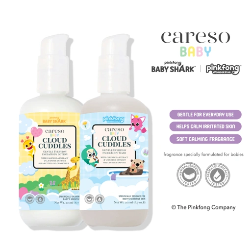 Image of [BUNDLE] CARESO Baby Bath Time  - Body Wash 200ML & Body Lotion 200ML