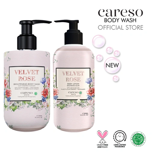 Image of [Exclusive Live Handi Borrison] CARESO Bath Duo - Body Wash + Body Lotion