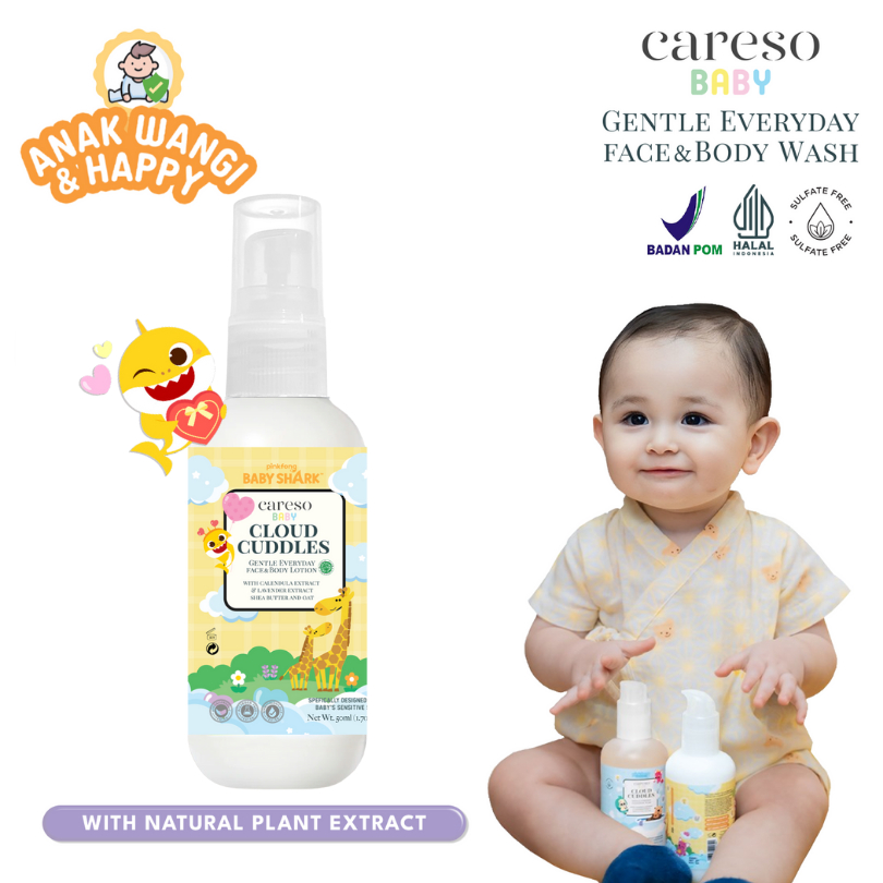 [TRAVEL SIZE] Careso Baby x BabyShark Face & Body Lotion - Cloud Cuddle  50ML