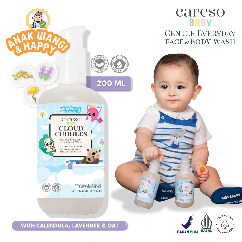 Careso Baby x Pinkfong Face & Body Wash - Cloud Cuddles 200ml