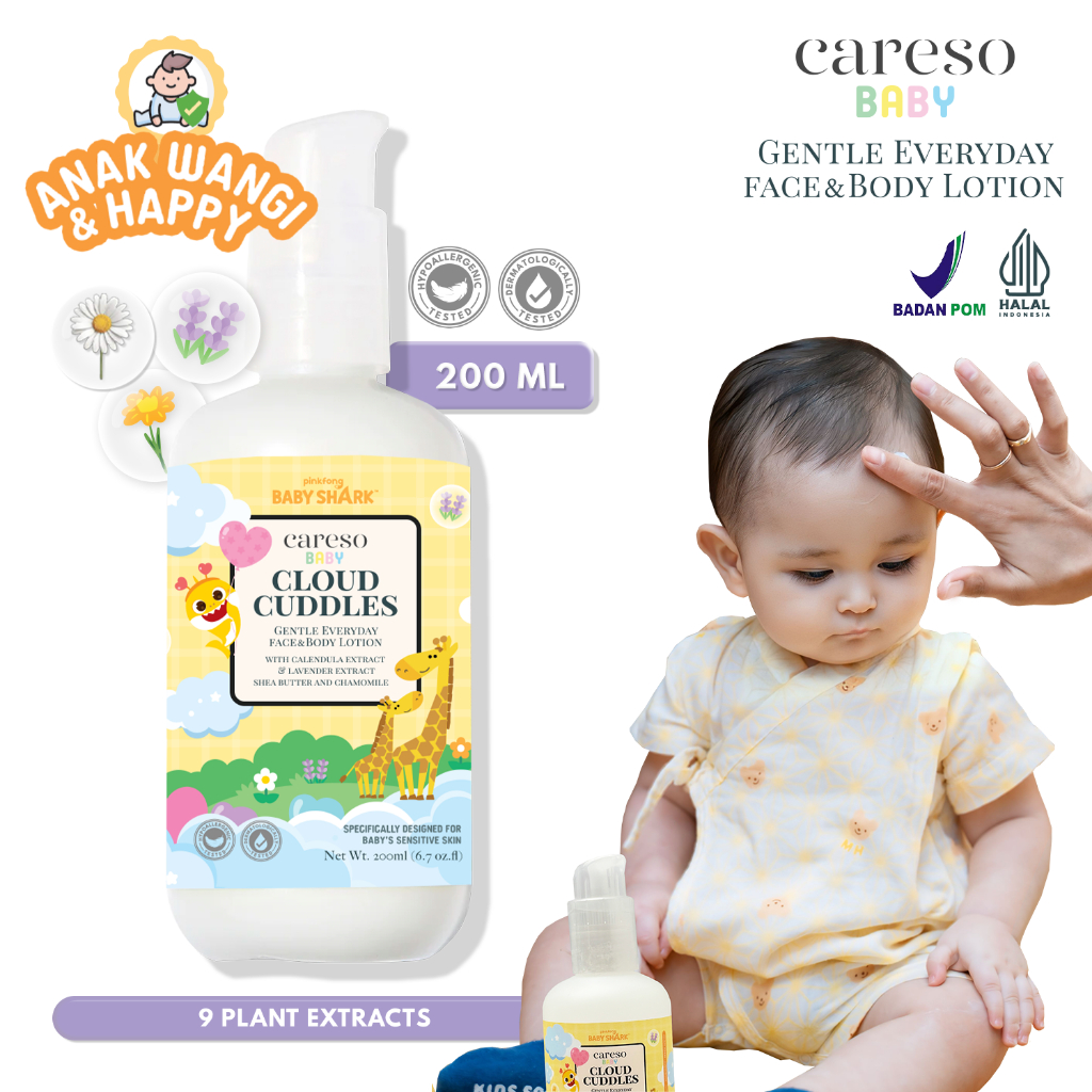 Careso Baby x BabyShark Face & Body Lotion - Cloud Cuddles 200ml