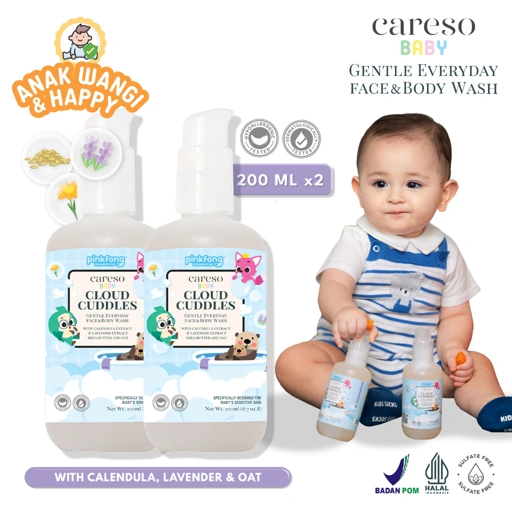 Image of ⁠⁠[BUNDLE] CARESO BABY - Twinpack Body Wash - Cloud Cuddles 200ML x 2