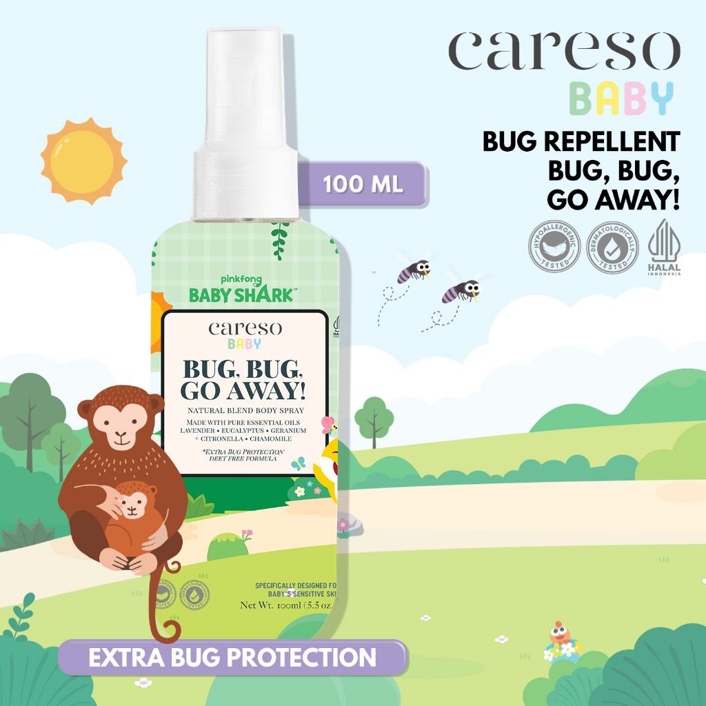 Careso Baby - Bug, Bug, Go Away! Anti-Nyamuk / Natural Blend Body Spray