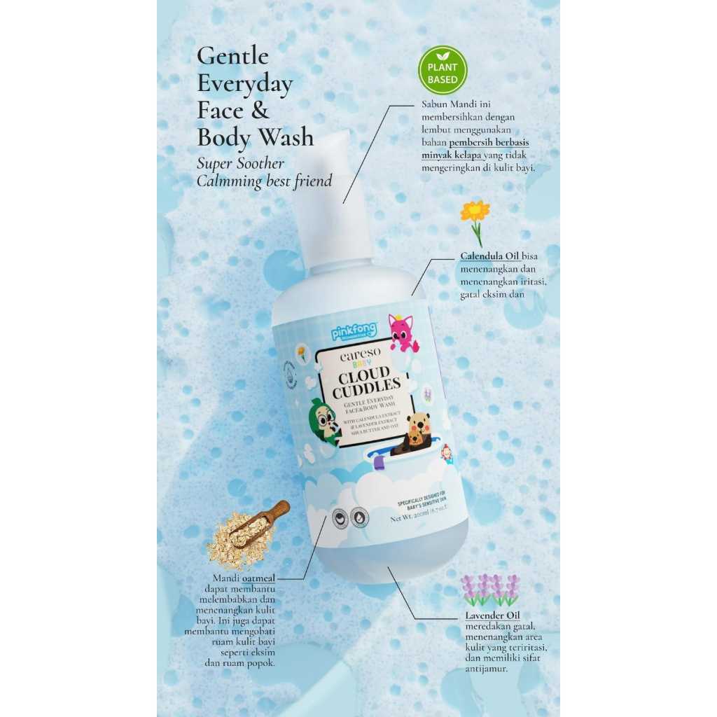 ⁠⁠[BUNDLE] CARESO BABY - Twinpack Body Wash - Cloud Cuddles 200ML x 2