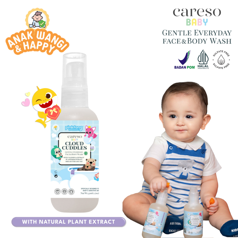 ⁠[TRAVEL SIZE] Careso Baby x Pinkfong Face & Body Wash - Cloud Cuddles 50ML