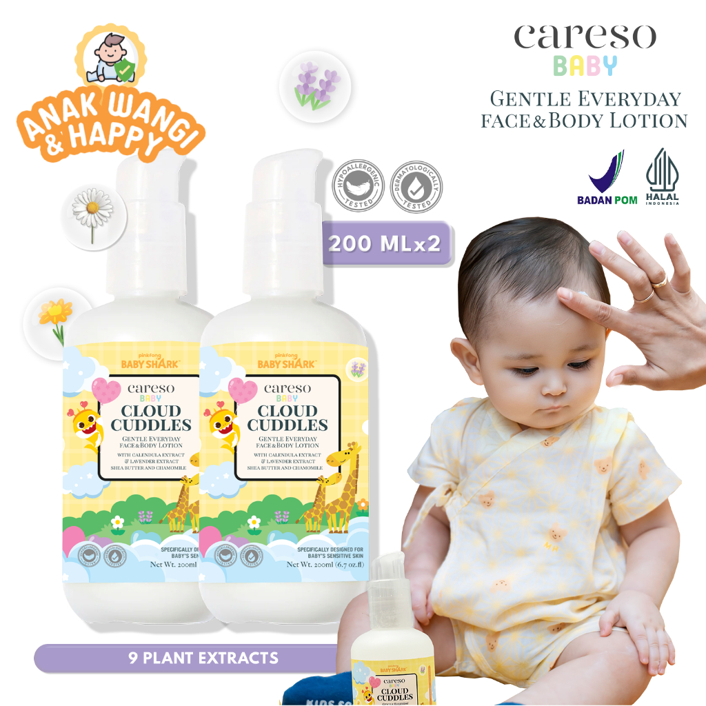 ⁠[BUNDLE] CARESO BABY Twinpack Body Lotion - Cloud Cuddles 200ML x 2
