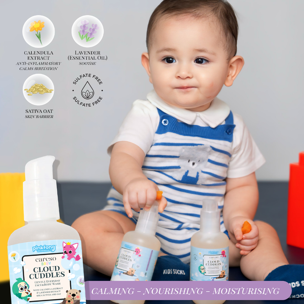 ⁠[TRAVEL SIZE] Careso Baby x Pinkfong Face & Body Wash - Cloud Cuddles 50ML