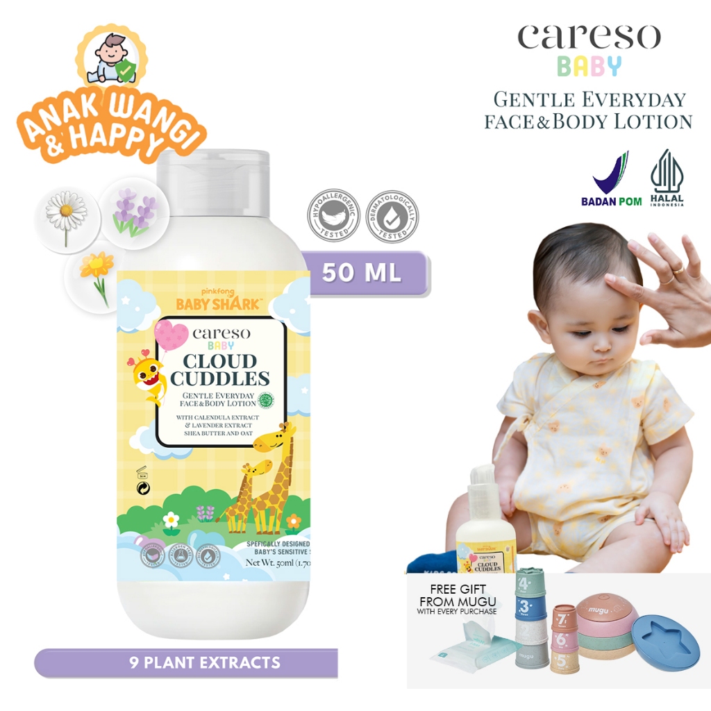 [TRAVEL SIZE] Careso Baby x BabyShark Face & Body Lotion - Cloud Cuddle  50ML