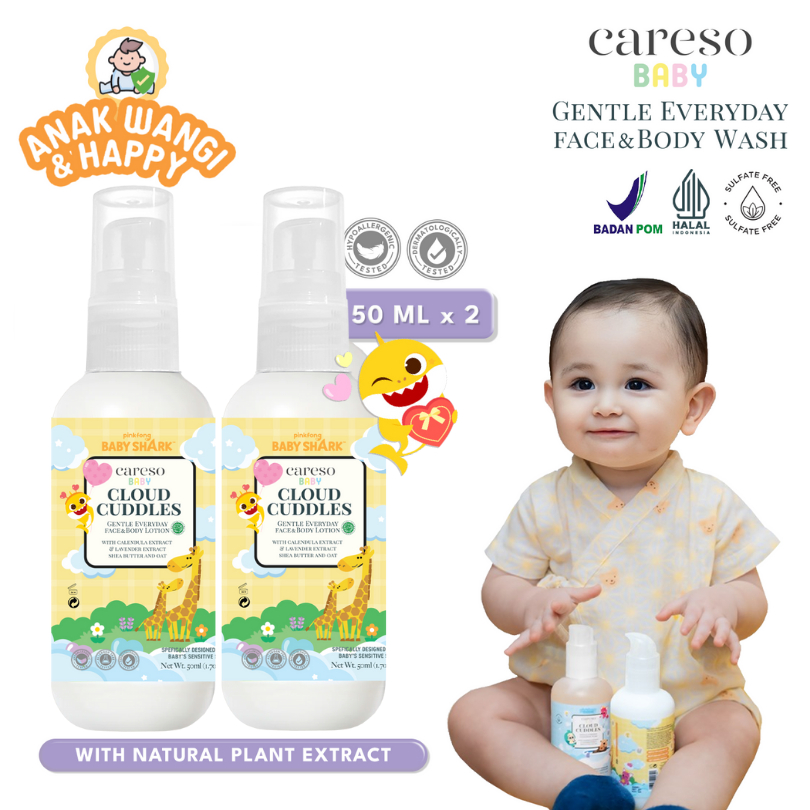 [TRAVEL SIZE] ⁠Careso Baby Body Lotion - Cloud Cuddles 50MLx2