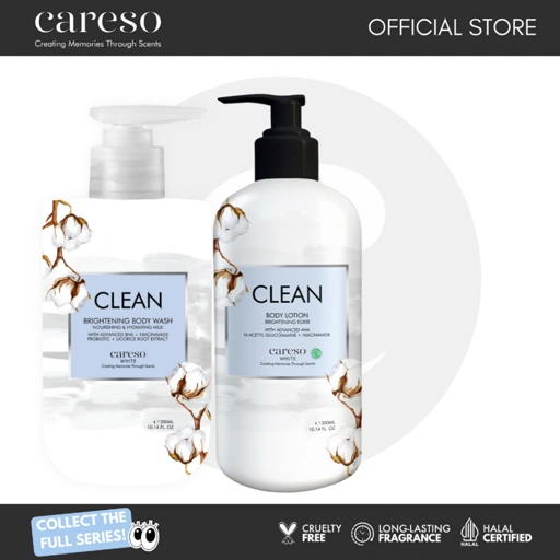 Image of CARESO - Clean Bath Duo (Body Wash + Body Lotion)