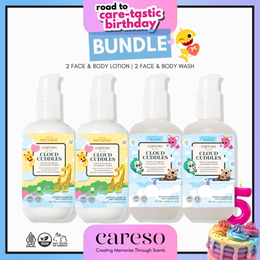 Image of ⁠[BUNDLE] CARESO BABY SAVERS - Ultra Savers Body Wash x2 & Body Lotion x2 - 4pcs