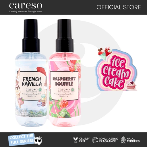 Image of Ice Cream Cake: French Vanilla + Raspberry Souffle - 100ml