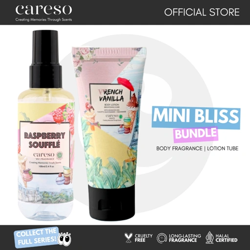 Image of CARESO - Mini Bliss Bundle (Lotion Tube + Fragrance)