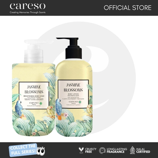 Image of CARESO - Jasmine Blossoms Bath Duo (Body Wash + Body Lotion)