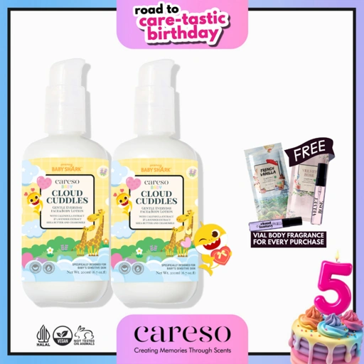Image of ⁠[BUNDLE] CARESO BABY Twinpack Body Lotion - Cloud Cuddles 200ML x 2