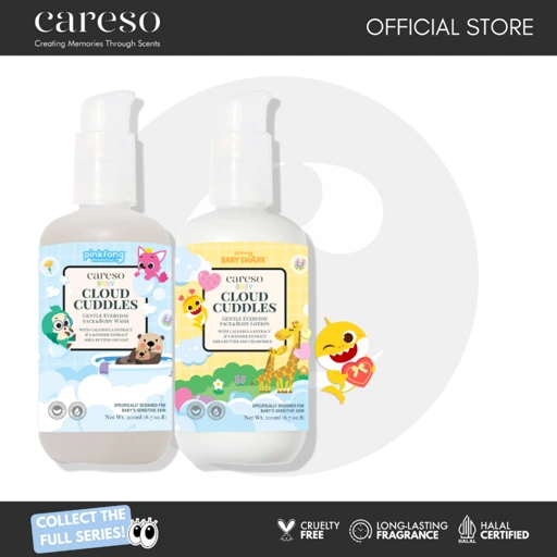 Image of [BUNDLE] CARESO Baby Bath Time  - Body Wash 200ML & Body Lotion 200ML