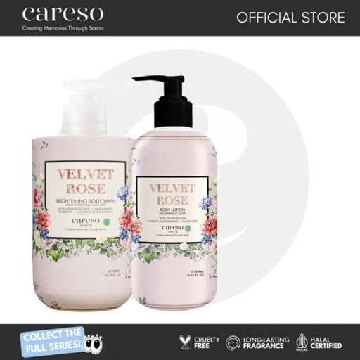 Image of CARESO - Velvet Rose Bath Duo (Body Wash + Body Lotion)