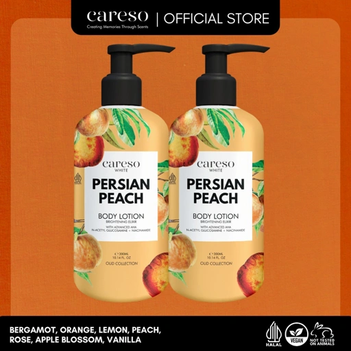 Image of CARESO Double Combo Persian Peach Lotion - 300 ml x 2