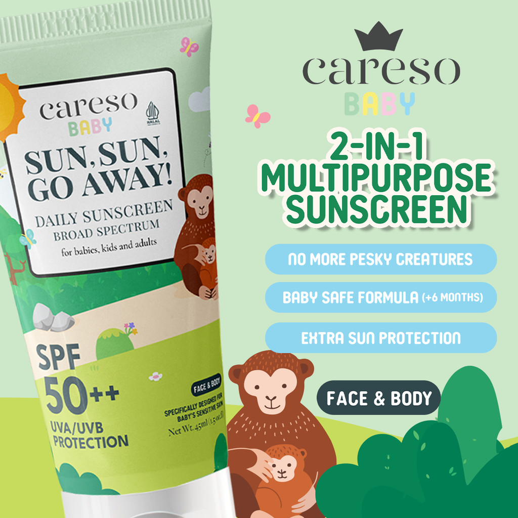 [BUNDLE CARESO BABY] Sun, Sun, Go Away + Bug Bug Go Away (2in1 Sunscreen + Body Spray Anti Nyamuk)