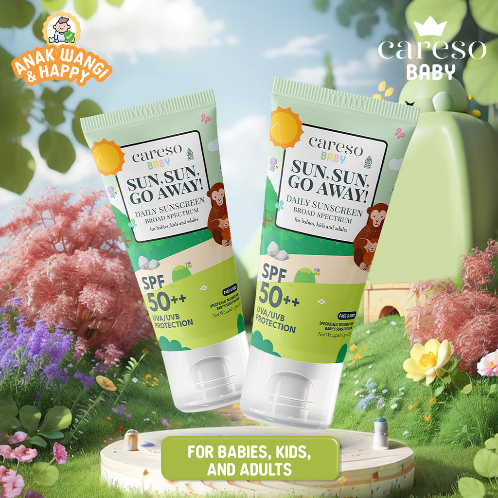 Careso Baby Sun, Sun, Go Away! SPF 50 PA++++ UVA/UVB Protection Daily Sunscreen Broad Spectrum 45 ml