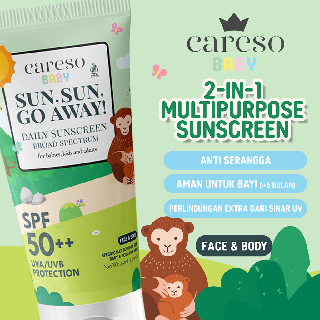 Careso Baby Sun, Sun, Go Away! SPF 50 PA++++ UVA/UVB Protection Daily Sunscreen Broad Spectrum 45 ml