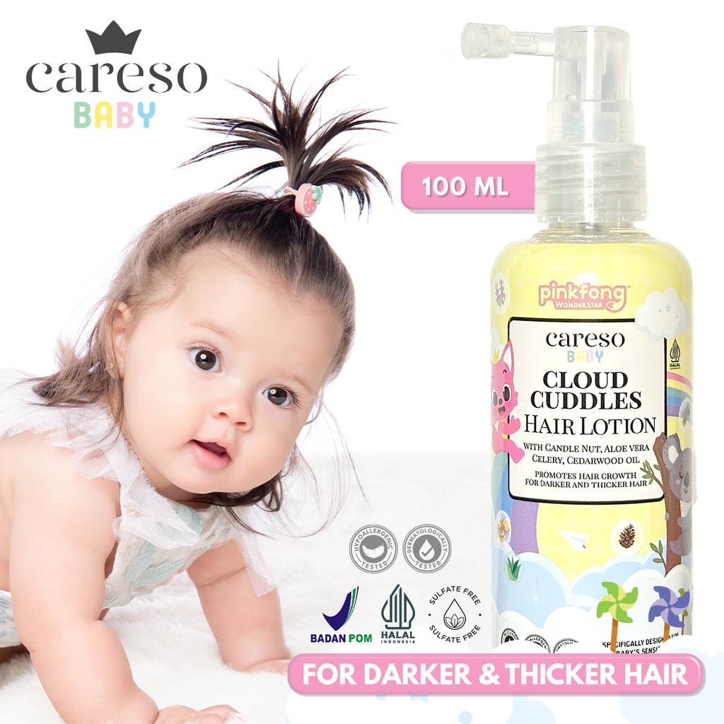 Careso Baby x Pinkfong - Hair Lotion (Rambut tebal dan hitam) 100ml