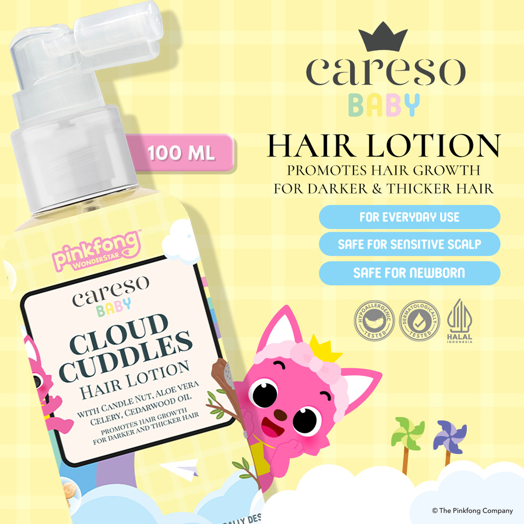 Careso Baby x Pinkfong - Hair Lotion (Rambut tebal dan hitam) 100ml