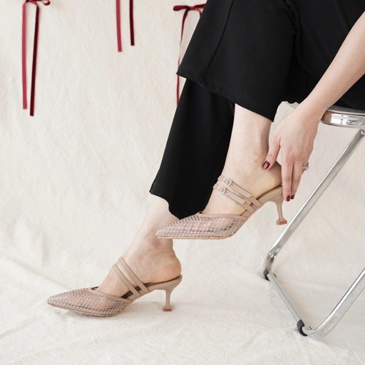 Image of SAVA l CLARICE MULES HEELS 5cm