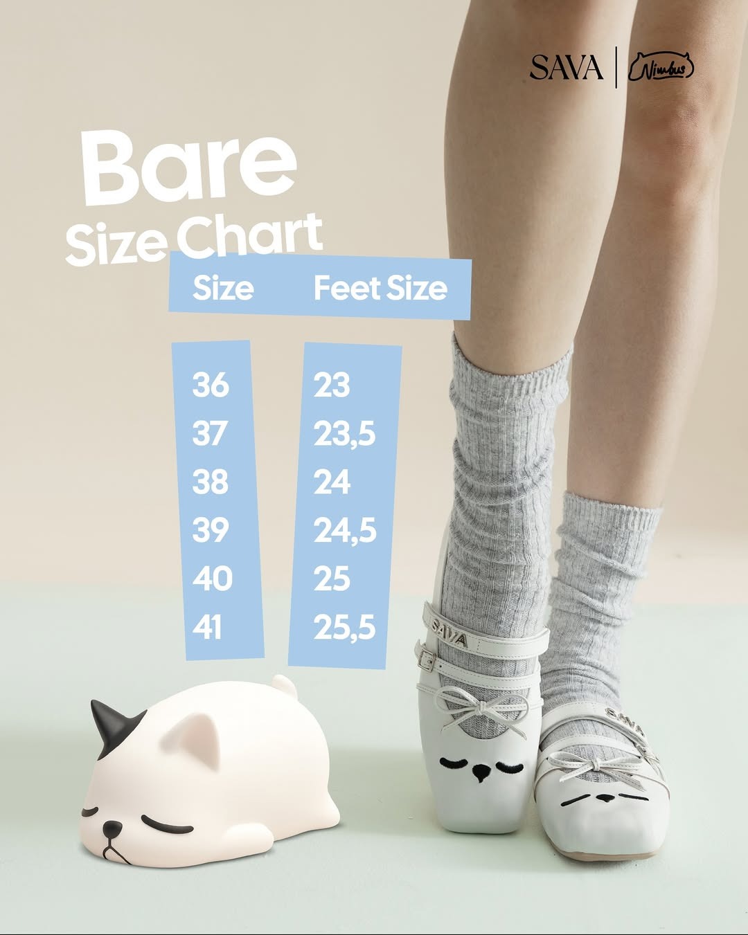SAVA x NIMBUS | BARE Flatshoes