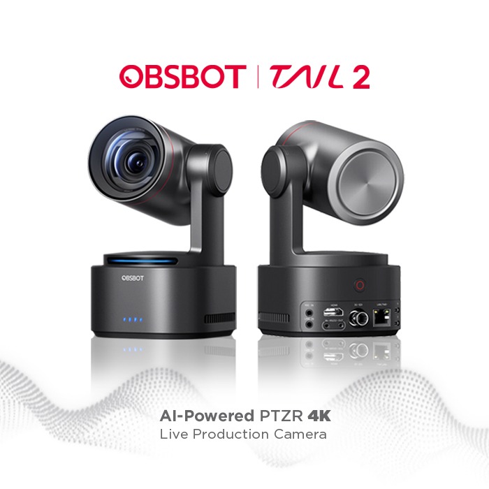 OBSBOT Tail 2 - AI-Powered PTZR 4K Live Production Camera