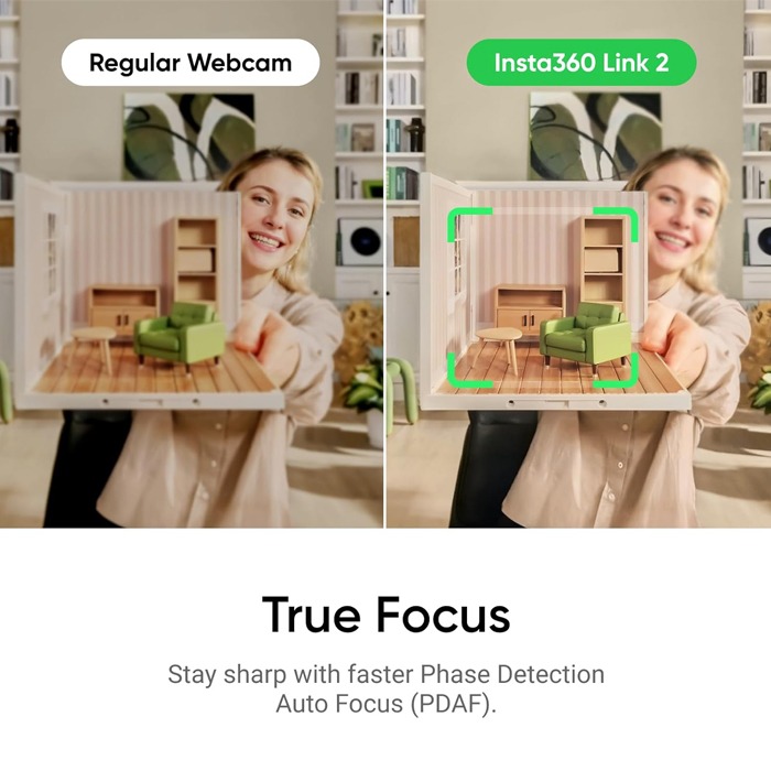 Insta360 LINK 2 / LINK 2C 4K AI UHD Webcam Portable
