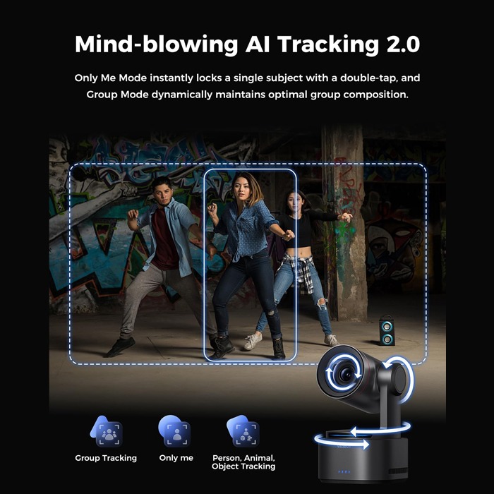 OBSBOT Tail 2 - AI-Powered PTZR 4K Live Production Camera