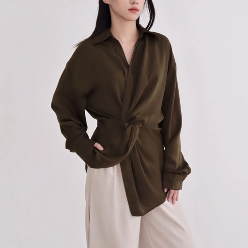 Image of MSMO Galena Blouse / Atasan Blouse Wanita / Blouse Longsleeve / Kemeja Wanita / Atasan Cewek Aesthetic