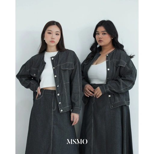 Image of MSMO Delcy Jacket Denim / Jaket Wanita / Outer Wanita / Atasan Wanita
