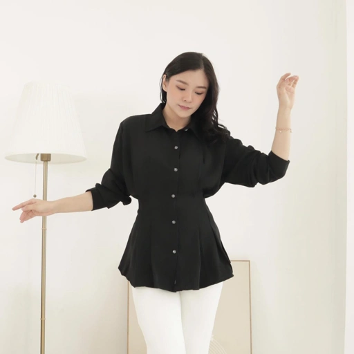 Image of MSMO Kwon Top Longsleeve Blouse / Kemeja Wanita / Blouse Wanita / Kemeja Lengan Panjang / Kemeja Kantor / Office Wear / Atasan Wanita