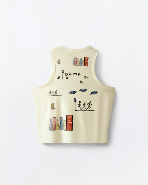 Image of CROP TANK WOMEN'S - ANTIQUE WHITE